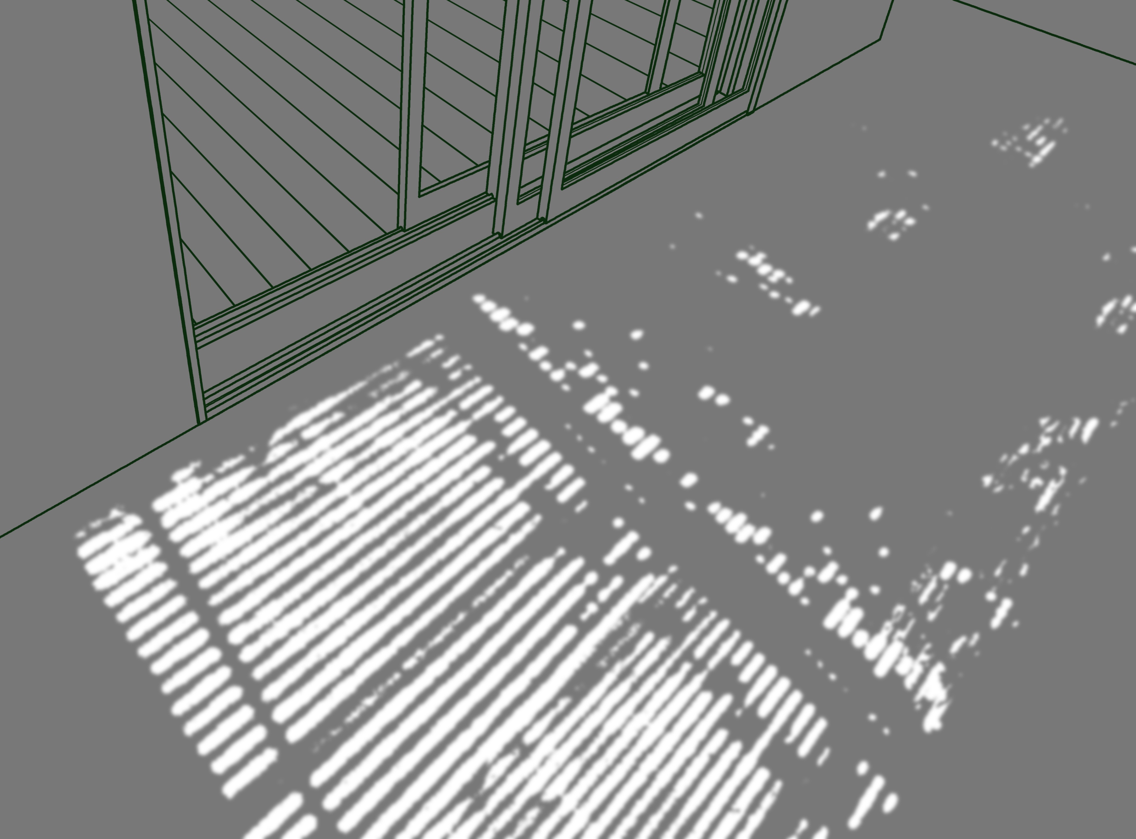 Space with sunlight